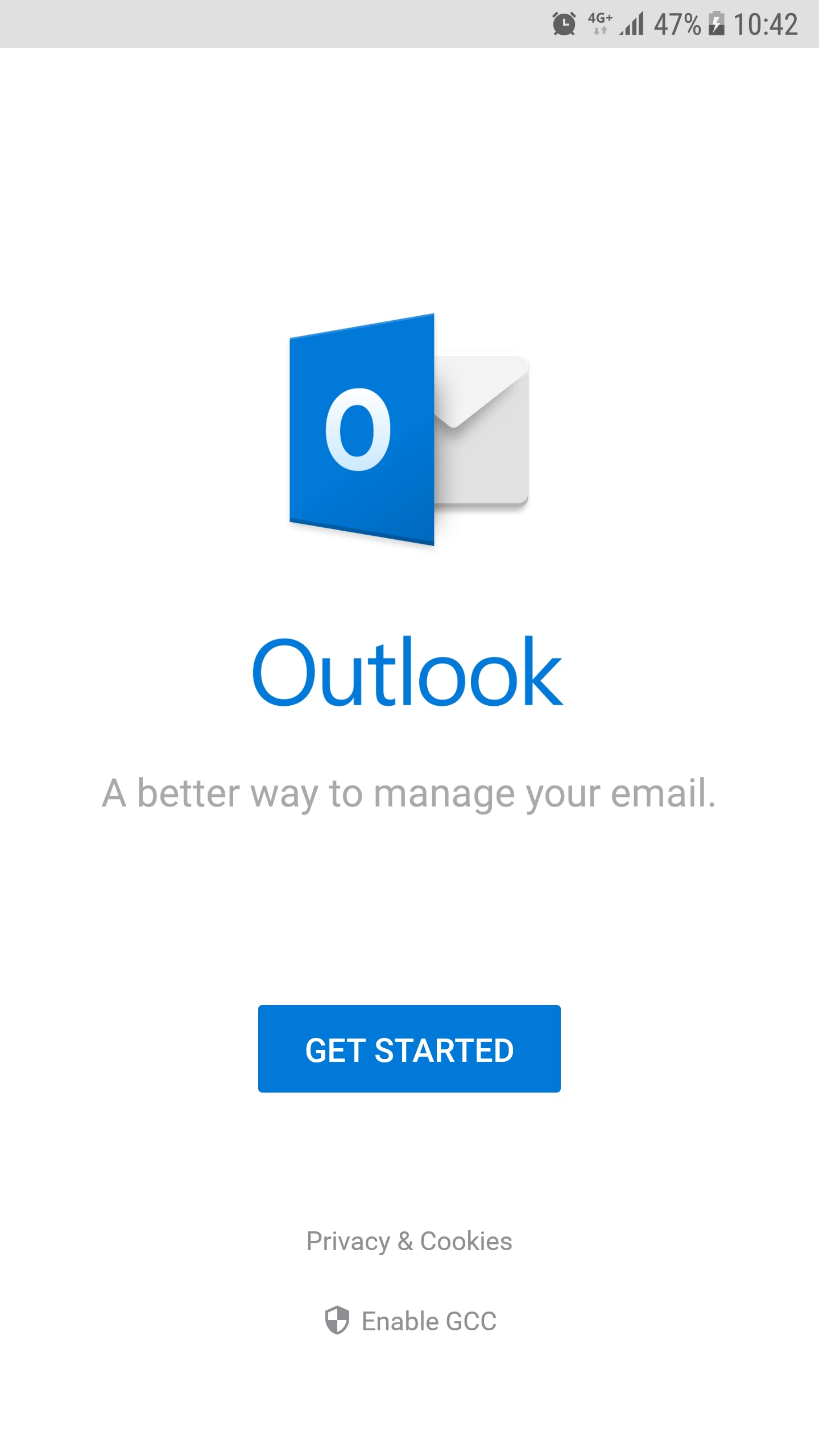 Get Started outlook