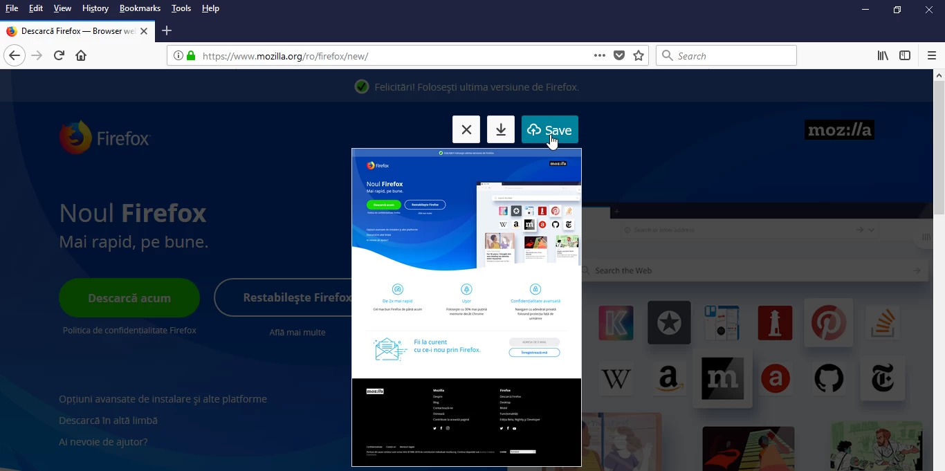 Salvare captura ecran