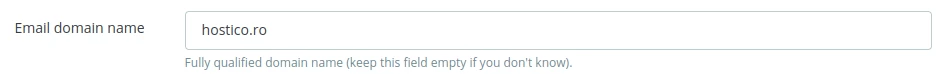 Email domain name
